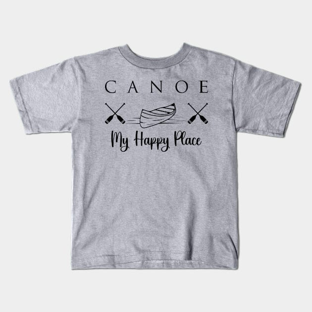 Canoe - My Happy Place Kids T-Shirt by Blended Designs